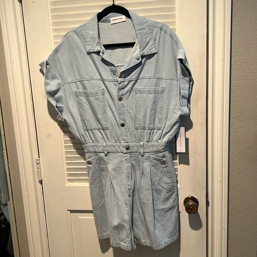 Goodnight Macaroon blue jean romper